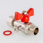 Кран шаровой для подключения  манометра, 1/2"нар -1/2"вн.