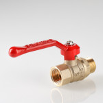 Кран шар. СТАНДАРТ, без покрытия, длинная рукоятка 1/2", вн.-нар. (PN40)