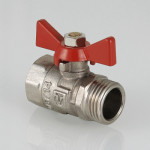 Кран шар. COMPACT, рукоятка бабочка 1/2" вн.-нар.